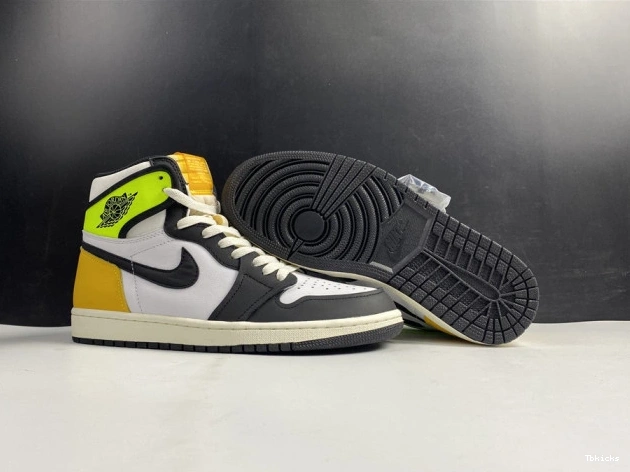 Rep TBK OG 'VOLT 555088-118 AIR GOLD' HIGH 1 RETRO JORDAN 0819